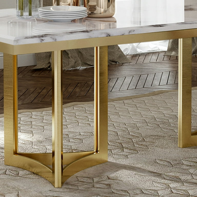 【送料無料】Marble Counter Table Amazon.com - White Marble Dining Table for 4-6,Modern