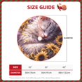 thumbnail image 2 of Salouo Warm Sunflower Sleeping Cat Christmas Tree Skirt 36" Farmhouse Christmas Decorations Snowman Xmas Tree Skirt Tree Mat for Holiday Party Decor, 2 of 8