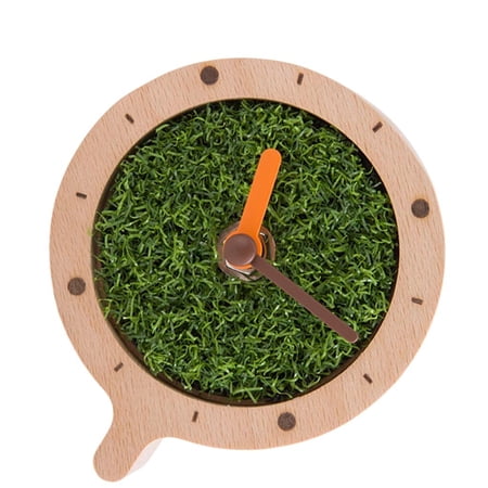 SDFGTstore Round Wood Alarm Clock Easily Read,Timeless Appeal Bring Natural Beautiful Clock