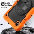thumbnail image 4 of Funda para Samsung Galaxy Tab A11 de 8,7 pulgadas (2025) y Galaxy Tab A9 de 8,7 pulgadas (2023), resistente, a prueba de golpes, con soporte giratorio de 360° y correa de mano/bandolera, 4 of 9