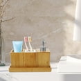 thumbnail image 2 of REACHISE 1 Set Bathroom Accessories Set Bamboo Toothbrush Holder Mouthwash Cup Soap Dispenser, 2 of 8