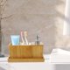 thumbnail image 4 of WORGEOUS Juego de accesorios de baño, soporte de bambú para cepillos de dientes, taza para enjuague bucal, dispensador de jabón, 1 Juego, 4 of 8