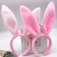 thumbnail image 3 of Diadema con orejas de conejo blanco pequeñas y lentejuelas de peluche de Pascua, código de barrido para enviar a los regalos de empuje Buen material, 3 of 6