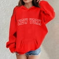 thumbnail image 7 of Boys Hoodie Kids City Name Letter Print Red Hoodie Long Sleeve Soft Sweatshirts Top Fall Winter Clothes Girls Clothes 11-12 Years, 7 of 7