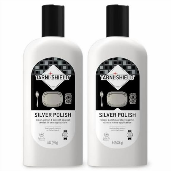 Silver Polish - Clean, Polish, and Protect Against Tarnish - 8 Ounces  Safely Cleans in Just One Application 2-Pack