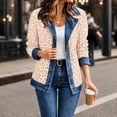 thumbnail image 2 of Womens Leopard Print Denim Jacket Long Sleeve Button Down Loose Fit Autumn Coat Pink M, 2 of 8