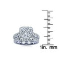 thumbnail image 5 of SuperJeweler 4 1/2 Carat Princess Shape Halo Diamond Bridal Set in 14 Karat White Gold For Women, 5 of 7
