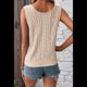 thumbnail image 4 of Camisetas Sin Mangas para Mujer, Suéteres de Punto , Chalecos con Cuello en V, Ropa Informal, Conjuntos de Moda de Verano 2025 Albaricoque M, 4 of 7