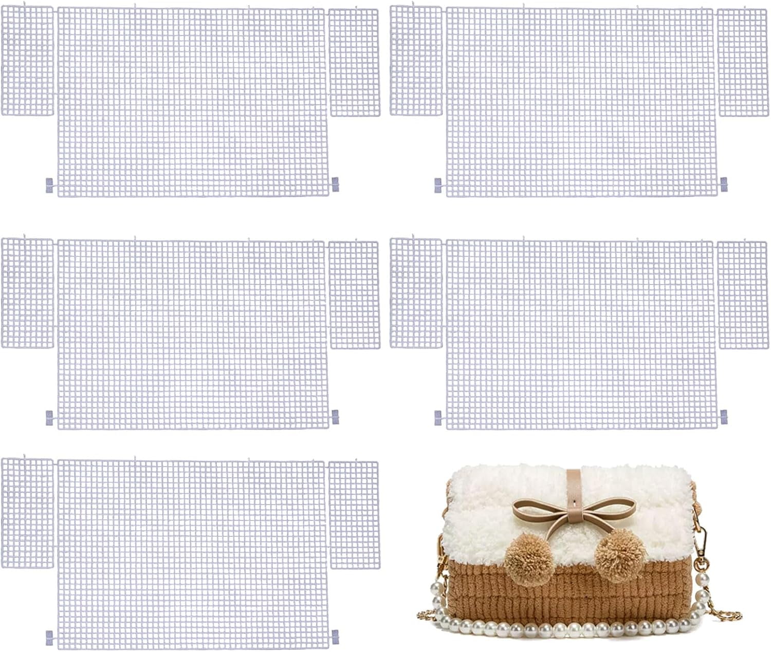 CHGCRAFT Clear Mesh Plastic Canvas Sheets – 14.25x15.7 Inch For Embroidery, Yarn, & Crochet Projects