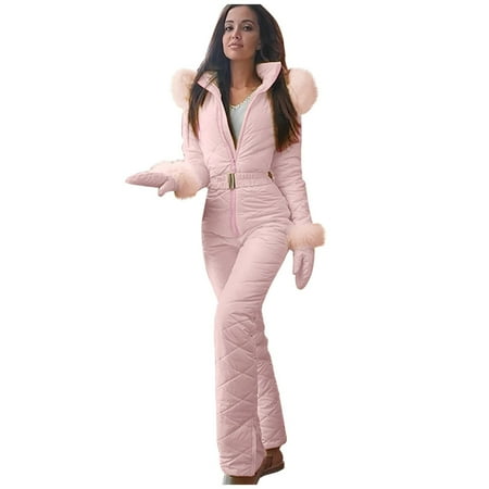 Lojoutye 2025 NEW Women Fashion Casual Thick Fabric Overalls Hot Snowboard Skisuit Outdoor Bodysuit Women Sports Zipper Ski Suit Women Club Outfits Cotton Jumps