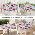 thumbnail image 7 of Pioneer Flower Floral Print Pattern Round Fitted Tablecloth with Elastic Edge,Dining Table Cover Waterproof,Outdoor Round Tablecloth for Camping,Dining,Indoor and Outdoor, 7 of 7