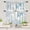 Beach, variant on Kitchen Curtains and Valances Set 3 Piece Curtains 36 Inch Length Blue Grey Modern Geometric Art Window Treatment Tiers for Bathroom, Abstract Small Cafe Curtains for Living Room, Blue
