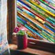 thumbnail image 1 of Lámina de privacidad para ventanas Windimiley 3D, diseño floral vintage, 43 x 100 cm, 1 of 9