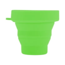 Unique Bargains 1 Pc Collapsible Cups Portable Folding Cup Folded Height 2cm Camping Water Cup 100ml Green
