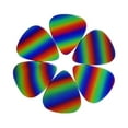 thumbnail image 3 of Exotic Plectrums - Celluloid Rainbow Guitar Or Bass Pick - 0.71 mm Medium Gauge - 351 Shape - 50 Pack, 3 of 4