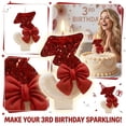 thumbnail image 4 of Bougie Chiffre à Nœud Rouge, Décoration de Gâteau d'Anniversaire, Fournitures de Fête Rouges, Bougie Festive, Bougie d'Anniversaire pour Gâteau, Bougies Chiffres à Nœud Rouge, Décoration de Dessus de Gâteau pour Fête d'Anniversaire, Nœud E Numéro 3, 4 of 5