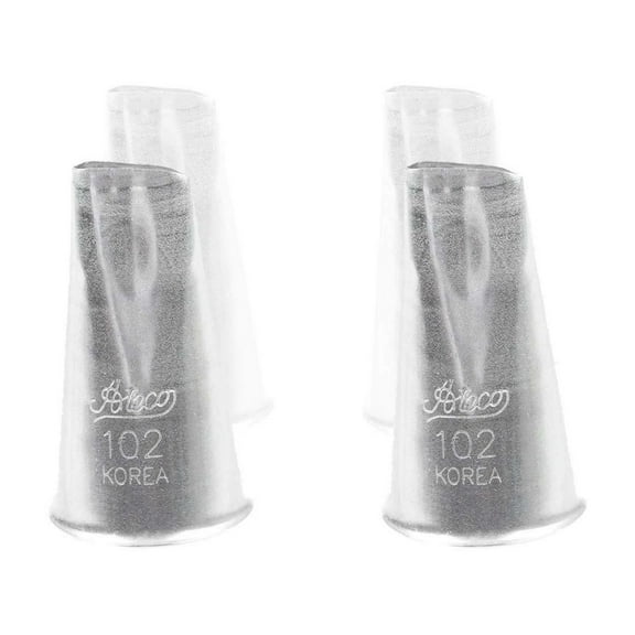 Ateco 102 Rose Piping Cake Decorating Tubes, Plain Tips For Bakeware (2 Pc)