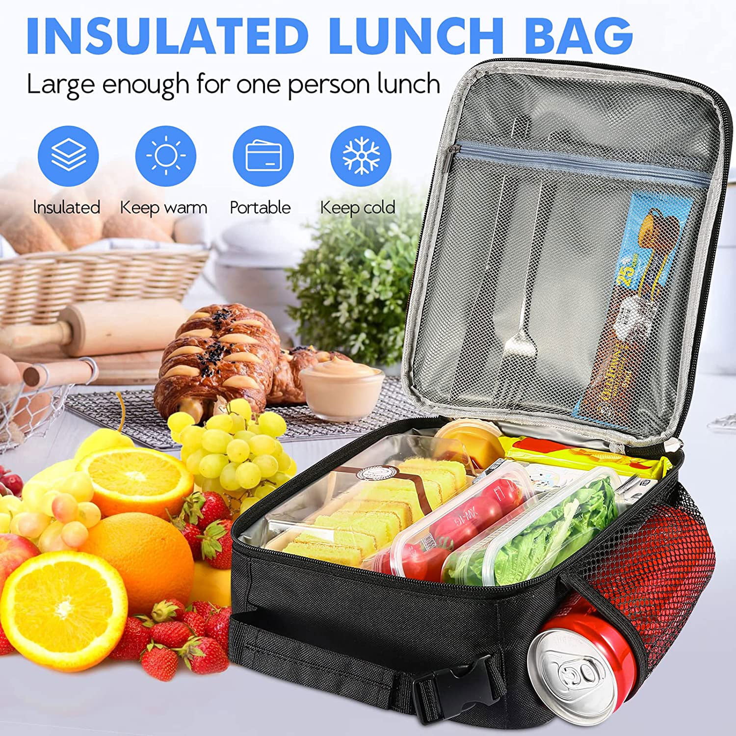 Adult Lunch Boxes For Men Heavy Duty Insulated Freezable Lunch Bags For  Women Work Large Hard Lunch …See more Adult Lunch Boxes For Men Heavy Duty