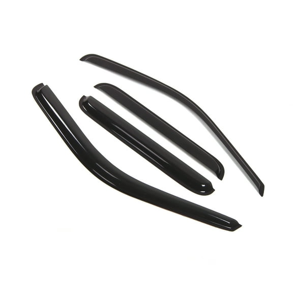 Tuningpros WD2-192 Outside Mount Window Visor Deflector Rain Guard Dark Smoke 4 Pcs Set For 1999-2016 Ford F-350 SuperCrew