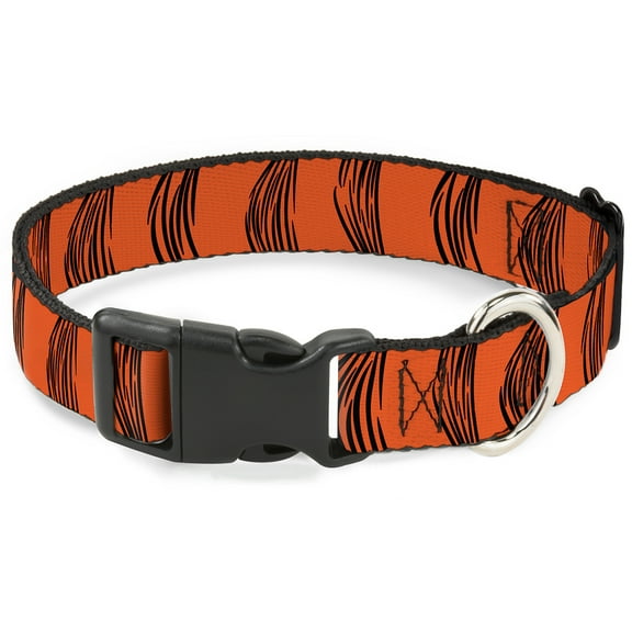 Disney Pet Collar, Dog Collar Plastic Buckle, Tigger Stripes Orange Black, 16 to 23 Inches 1.5 Inch Wide