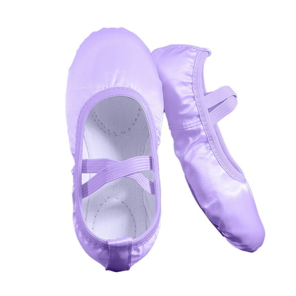 REDARER Girls Ballet Slippers Dance Shoes Split Leather Sole for Girls,Size 2-2.5 Years