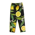thumbnail image 4 of Kll Womens Lemon Fruits Flowers Leaves Print Pajama Pants Soft Pajama Bottoms For Women Cozy Lounge Pants, 4 of 9