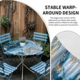 thumbnail image 5 of Blue Gold Marble Fitted Tablecloth with Elastic Edged, Round Table Cloth for Dining Table, Modern Abstract Geometric Gradient Waterproof Oil Proof Table Cover for Indoor Outdoor 36"-44", 5 of 8