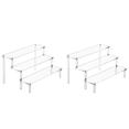 thumbnail image 1 of 2X Acrylic Display Risers, Perfume Stand Organizer, Clear Acrylic Shelf Risers for Stands for Food, Tabletop Use, 1 of 4