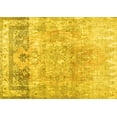 thumbnail image 1 of Ahgly Company Indoor Rectangle Abstract Yellow Contemporary Area Rugs, 2' x 4', 1 of 4