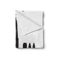 thumbnail image 2 of Cincinnati Soft Flannel Fleece Blanket, Details Towers Modern Outline Panorama Downtown Skyline Shady Contour, Cozy Plush for Indoor and Outdoor Use, 50" x 70", Charcoal Grey White, by Ambesonne, 2 of 5