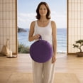 thumbnail image 5 of Node Fitness Zafu Meditation Cushion, 15" Round Buckwheat Yoga Pillow with Organic Cotton Cover - Purple, 5 of 7