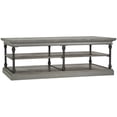 thumbnail image 4 of Weston Home Cabana Rectangular Storage Shelf Coffee Table, Frost Grey, 4 of 4