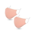 thumbnail image 1 of Unisex Solid Washable Reusable Cloth Face Mask, 2 Pack Skin Pink, 1 of 7