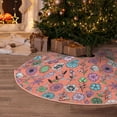 thumbnail image 5 of Sikiie Color Flowers Nativity Christmas Tree Skirt, Jesus Christian Winter Holiday Tree Mat Decoration(30-48IN)36", 5 of 6