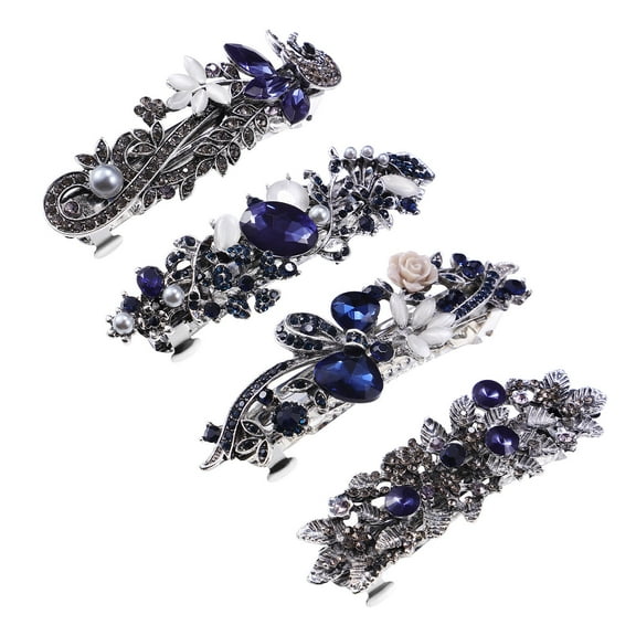 Toyvian Hair Barrettes for Women Snap 4pcs Vintage Hair Clips Alloy for Girls Christmas