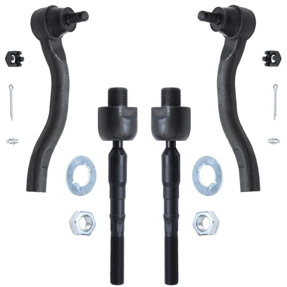 Detroit Axle - Front 4pc Tie Rods for 12-15 Honda Civic, 13-19 Acura ILX, 4 Outer Inner Tie Rod Ends 2012 2013 2014 2015 2016 2017 2018 2019 Replacement