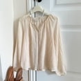 thumbnail image 6 of FAIWAD Long Sleeve Shirts for Women Summer Breathable Linen Button Down Blouses Casual Loose Beach Cover Up Top, 6 of 9