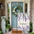 thumbnail image 3 of Spring Summer Welcome Floral Garden Flag 12.5 x 18 Inch Double Sided Burlap Lavender Purple Flower Farmhouse Easter Small Yard Flag Holiday Seasonal Outdoor Outside Decoration, 3 of 6