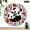10x10in, variant on Patifu Two Pandas Hugging With Heart Flowers Wall Clock Silent Wood Decor 10x10in