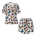 thumbnail image 5 of "Wukai Cute Butterfly Women's Pajama Set - Short-Sleeve Top and Shorts with Elastic Waistband and Pockets for Loungewear, Yoga, and Casual Wear-Small, 5 of 8