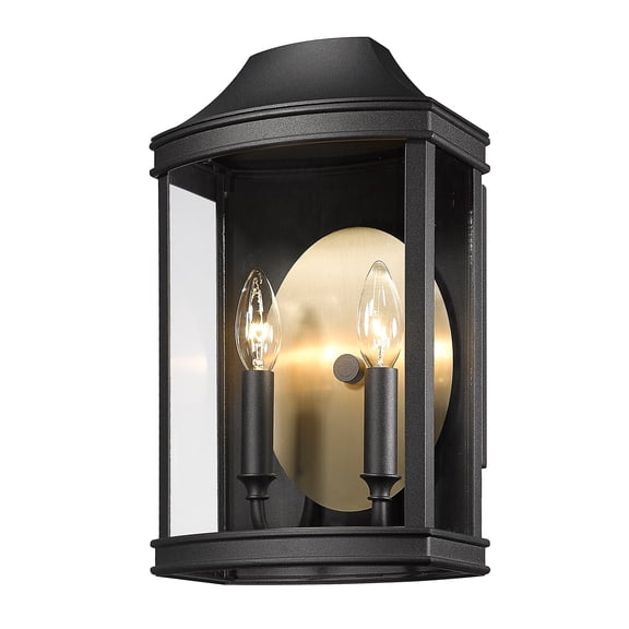 Golden Lighting Cohen Medium Wall Sconce - Outdoor in Natural Black
