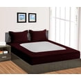 thumbnail image 3 of D.N.G. BEDDINGS 3 Piece Box Spring Cover - 100% Egyptian Cotton, 800 TC, Wrap Around 4 Sides Bed Skirt for Hotel & Home, Fits Box Springs up to 21 Inch - King, Stripe Wine Color, 3 of 9
