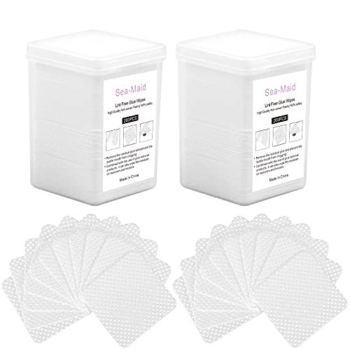 400PCS EyeLash Extension Glue Wipes Lint Free Eyelash Extension