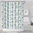 thumbnail image 2 of Floral Shower Curtain Watercolor Botanical Bathroom Decor Rustic Flower Design Fabric Bath Curtain for Tub Country Style Home Accessories with Hooks，84x72in(210x180cm), 2 of 5
