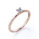 thumbnail image 5 of JeenMata Anillo Solitario para Mano Derecha con Moissanita de Corte Cojín de 1 Quilate y 4 Puntas con Certificación Chapado en Oro Rosa de 18 K sobre Plata, 5 of 7