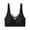 Black, variant on V-Neck Jelly Bras for Women Plus Size Lace Bras，Mesh Crossover Bra Wireless Daily Wear Light Weight Bras