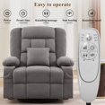 thumbnail image 4 of JONPONY Oversized Massage Swivel Recliner Chair with 4-Point 3D Kneading Massage and Heat for Living Room with Rocking Function 2 Cup Holders, USB Charge Port，Grey, 4 of 9