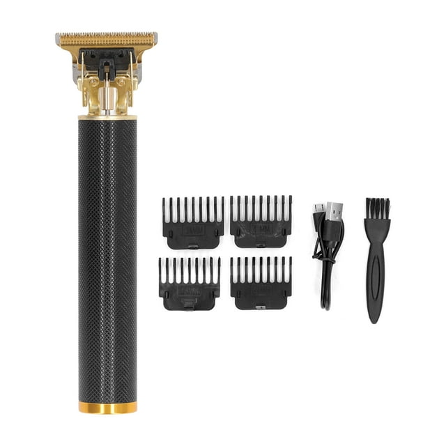 Cortadora de pelo eléctrica profesional, portátil, recargable directamente, para exteriores, color negro