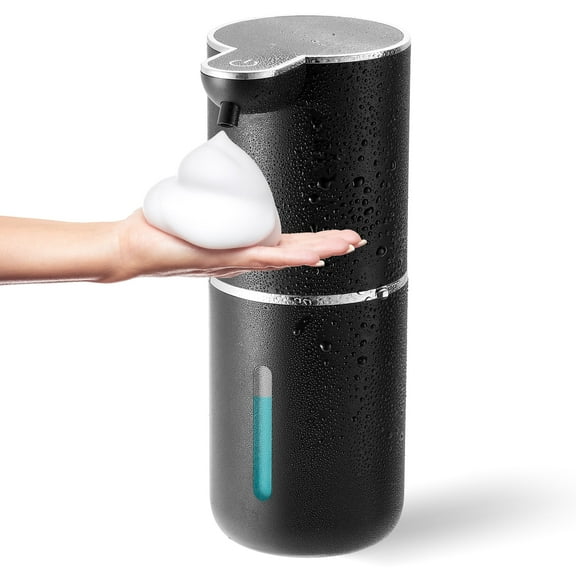 Foaming Soap Dispenser, OGEDNAC 380ml USB Rechargeable Touchless Electric Hand Soap Dispenser, Black