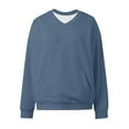 thumbnail image 4 of HUAXUN Oversized Girls Hoodies - Cute Drop Shoulder Sweatshirts with Pocket, Loose Fit Long Sleeve Pullover for Girls, Casual Comfortable Top (Navy,3-14 Years), 4 of 5